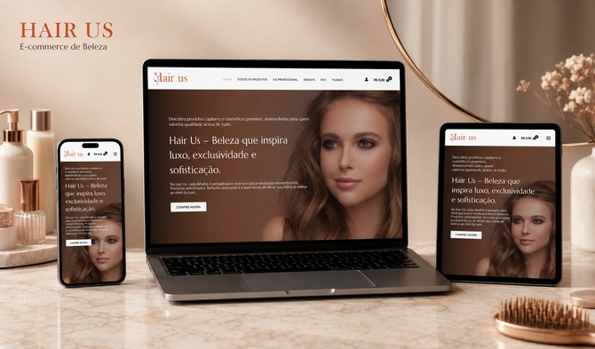 Loja Virtual E-commerce de Beleza desenvolvida pela Two Pixels