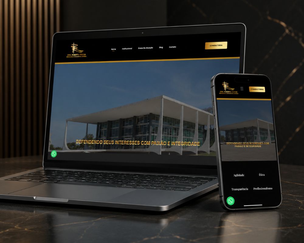 Site Institucional Roberta Rocha - Advocacia & Consultoria Jurídica