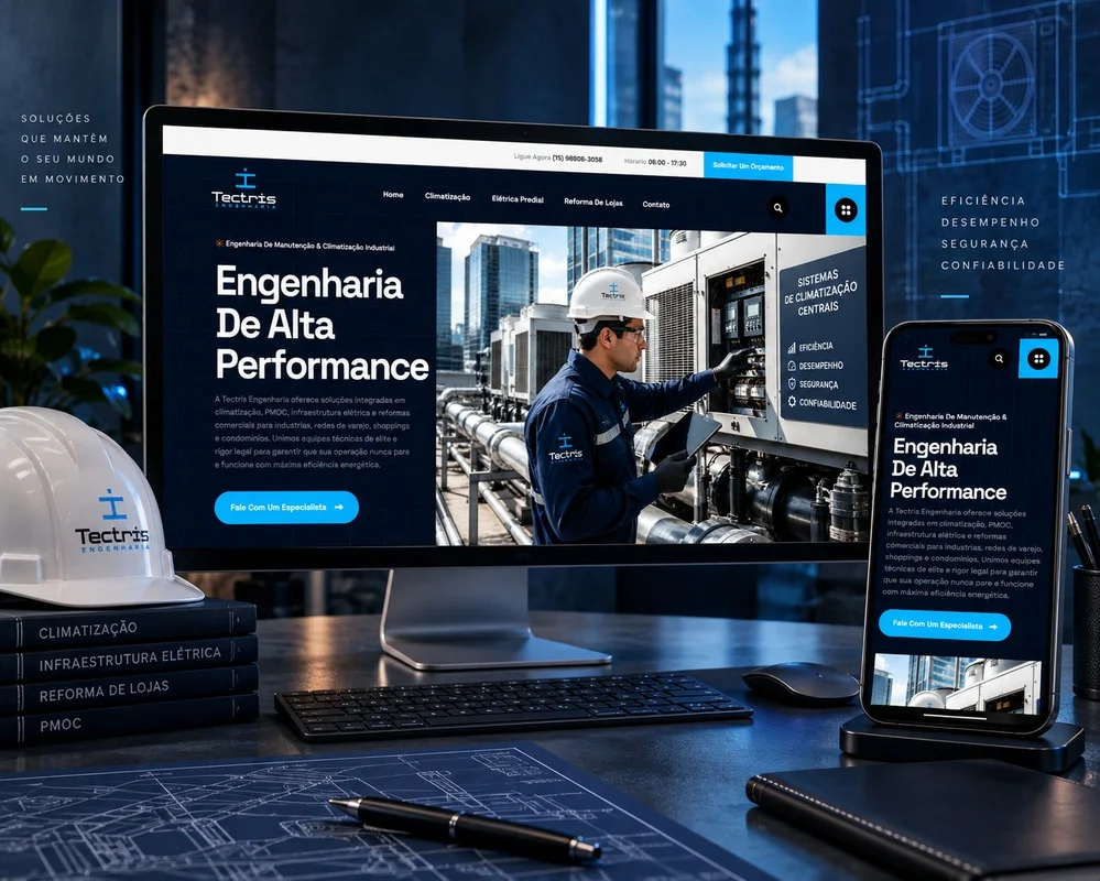 Tectris Engenharia – Site Institucional Para Climatização, Elétrica E Engenharia De Manutenção Redimensionado