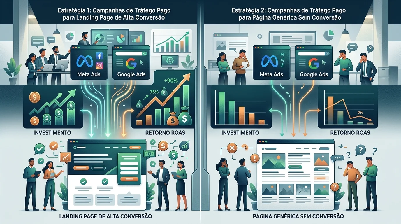 Tráfego pago sem landing page pode desperdiçar oportunidades?